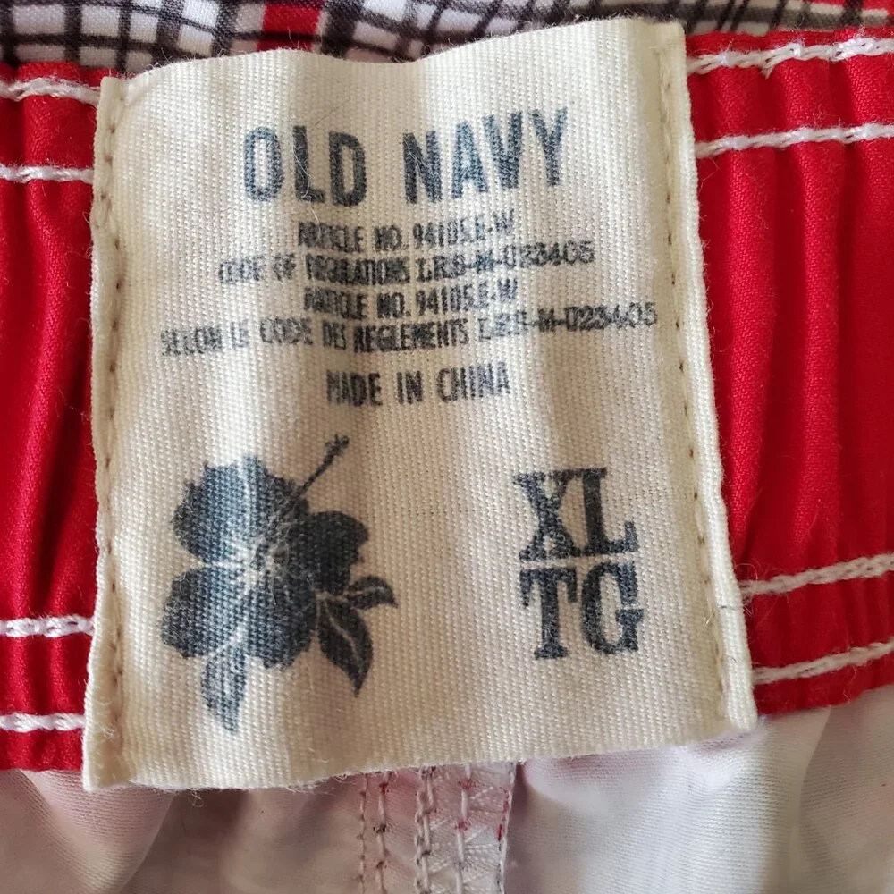 Mens plaid swim shorts
